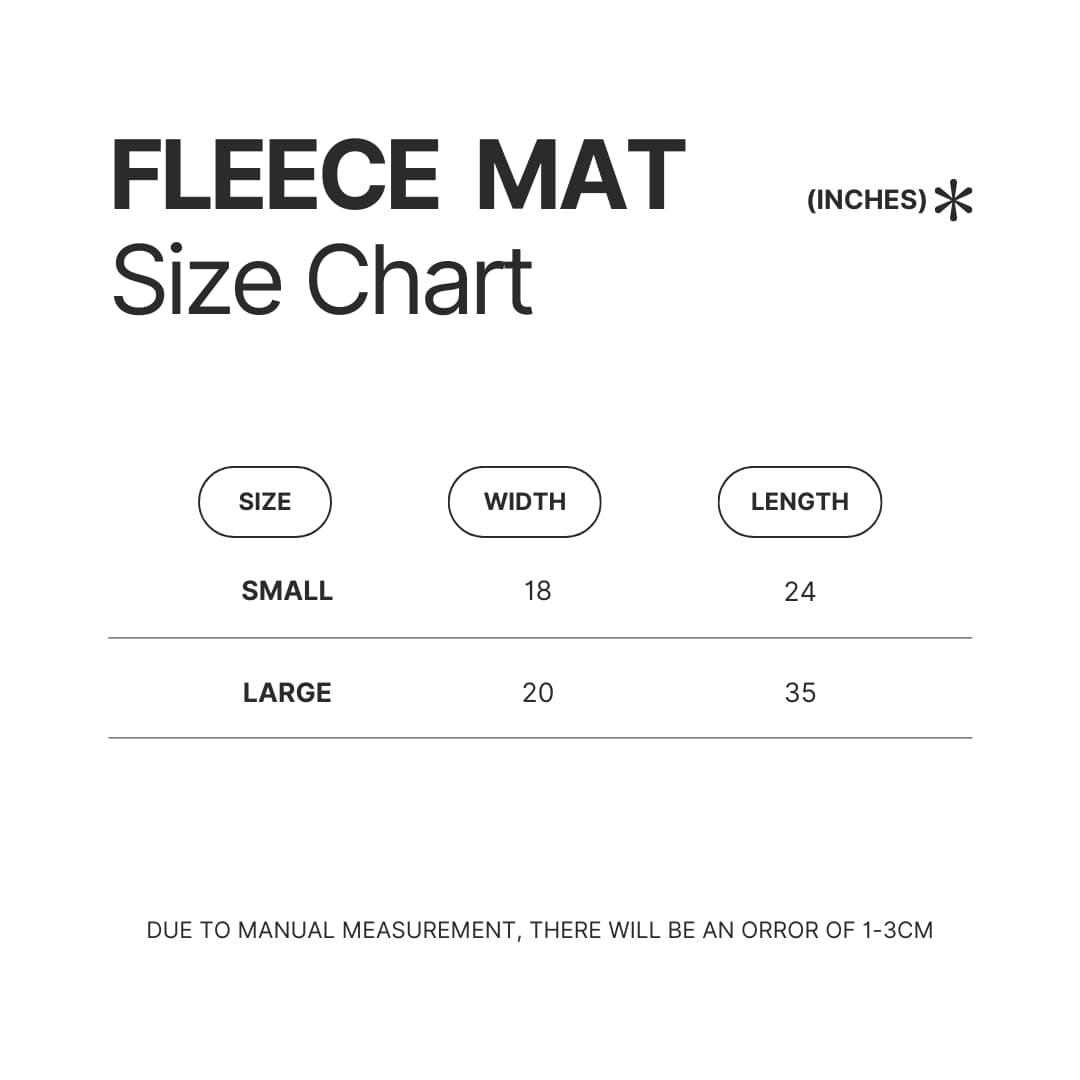 Fleece Mat Size Chart - Heaven Officials Blessing Store