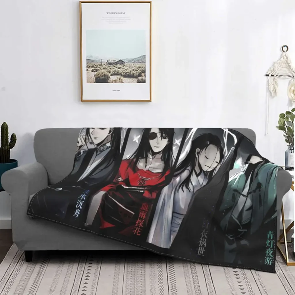 Heaven Official s Blessing Blankets Anime Yaoi Lgbt Tgcf Fleece Novelty Soft Throw Blanket for Home - Heaven Officials Blessing Store