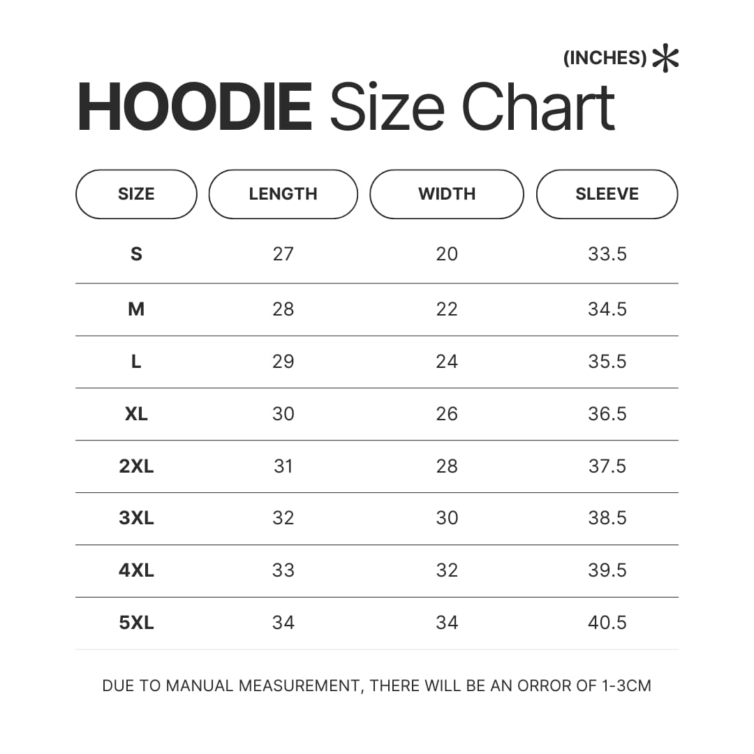 Hoodie Size Chart - Heaven Officials Blessing Store