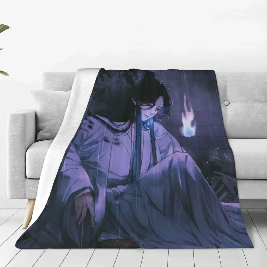 Selimut Lempar Bulu Domba Xie Resmi Surga Selimut Anime Yaoi Lgbt Tgcf untuk Perjalanan Sofa Seprai - Heaven Officials Blessing Store