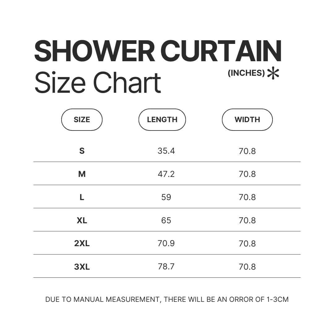 Shower Curtain Size Chart - Heaven Officials Blessing Store