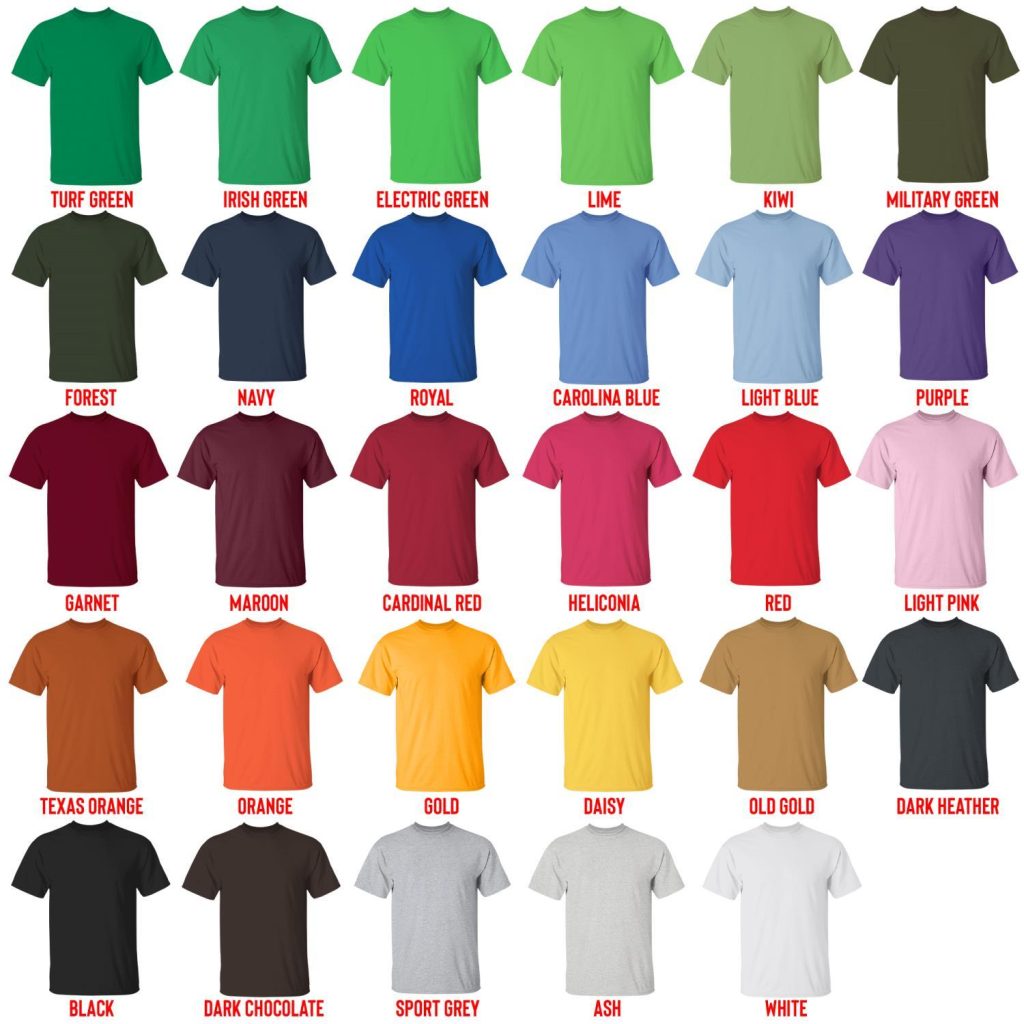 t shirt color chart - Heaven Officials Blessing Store